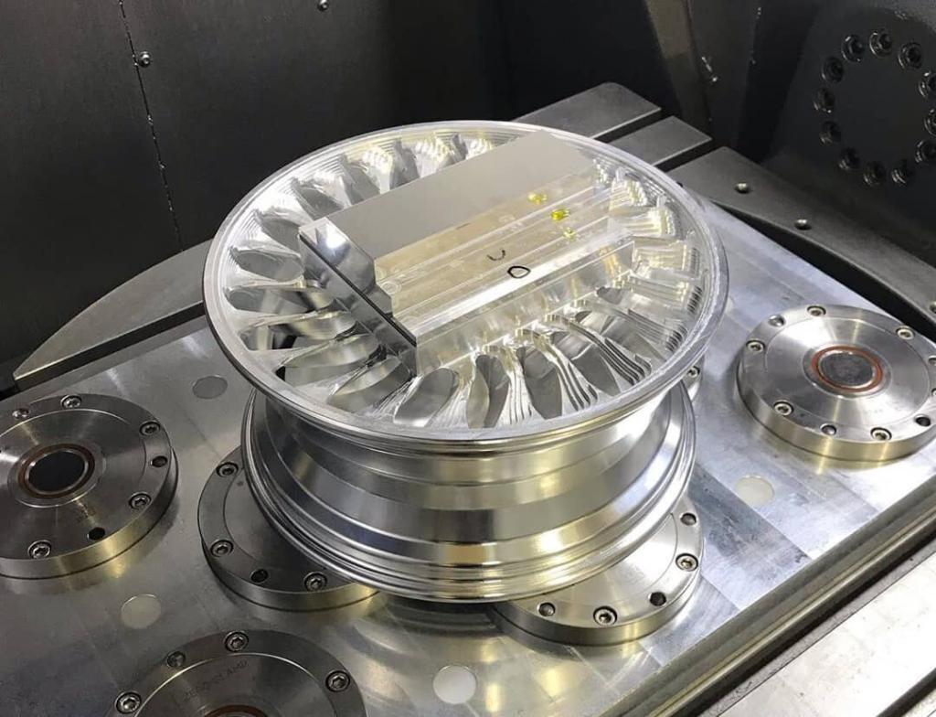 CNC automotive wheel part