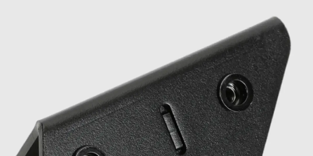 black powder coating finish